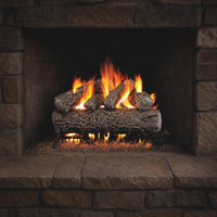 24" Post Oak Vented Gas Log Set | Real Fyre