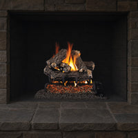 24" Rustic Oak Designer ANSI Vented Gas Log Set | Real Fyre