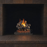 24" Rustic Oak Designer Vented Gas Log Set | Real Fyre