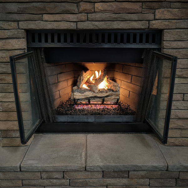 24" Split Oak Designer Plus ANSI Vented Gas Log Set | Real Fyre