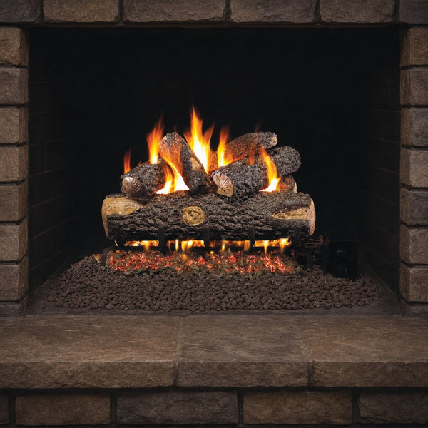 24" Woodland Oak Vented Gas Log Set | Real Fyre