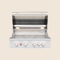 Summerset Sizzler Pro 32-Inch Built-In Gas Grill — lid open, manufacturer photograph
