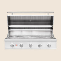 Summerset Sizzler 40-Inch Built-In Gas Grill — lid open, manufacturer photograph