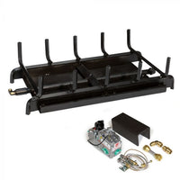 Grand Canyon 36" Assembled 2-Burner See-Through Propane Burner System with Electronic Ignition & Remote Rock Kit
