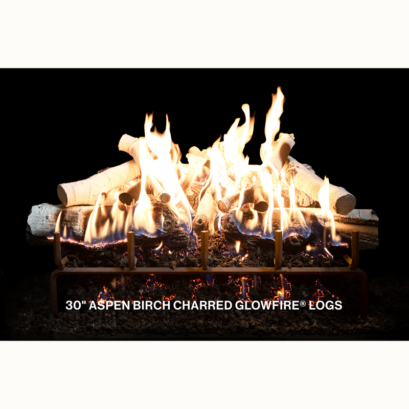 30" Aspen Birch Charred GlowFire Gas Logs
