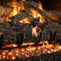30" Charred Evergreen Oak Vented Gas Log Set | Real Fyre