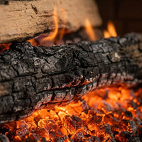 30" Charred Evergreen Split Oak Vented Gas Log Set | Real Fyre