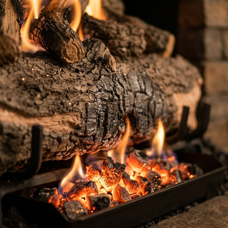 30" Mountain Crest Oak Vented Gas Log Set | Real Fyre