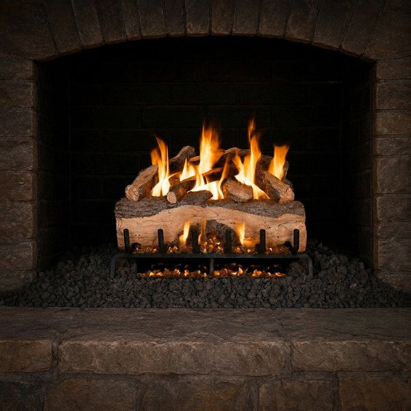 30-inch Mountain Crest Split Oak Vented Gas Log Set by Real Fyre