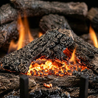 30" Peterson Charred Aged Split Refractory Ventless Gas Logs | Real Fyre