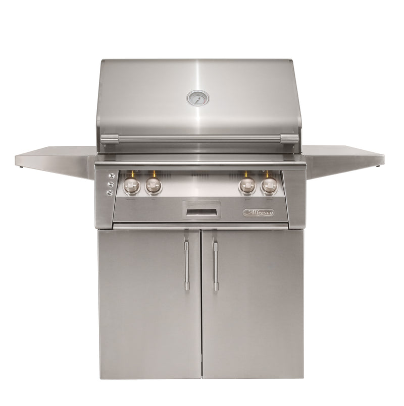 Alfresco ALXE 30-Inch Freestanding Gas Grill — 30 Cart Front View Closed