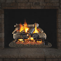 30" Charred American Oak ANSI Vented Gas Log Set | Real Fyre