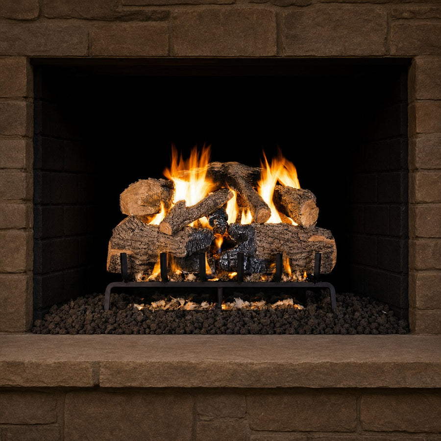 Charred Angel Oak Vented Gas Log Set