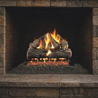 30" Charred Oak Vented Gas Log Set | Real Fyre