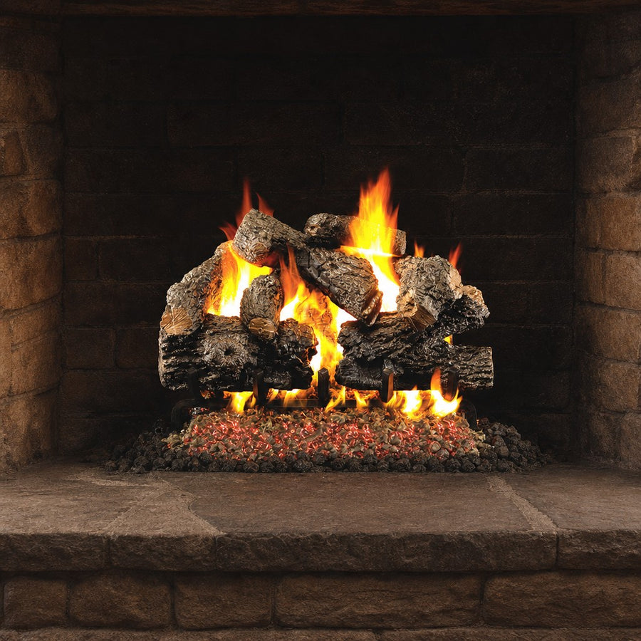 Charred Royal English Oak Vented Gas Log Set