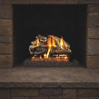 30" Charred Rugged Split Oak Vented Gas Log Set | Real Fyre