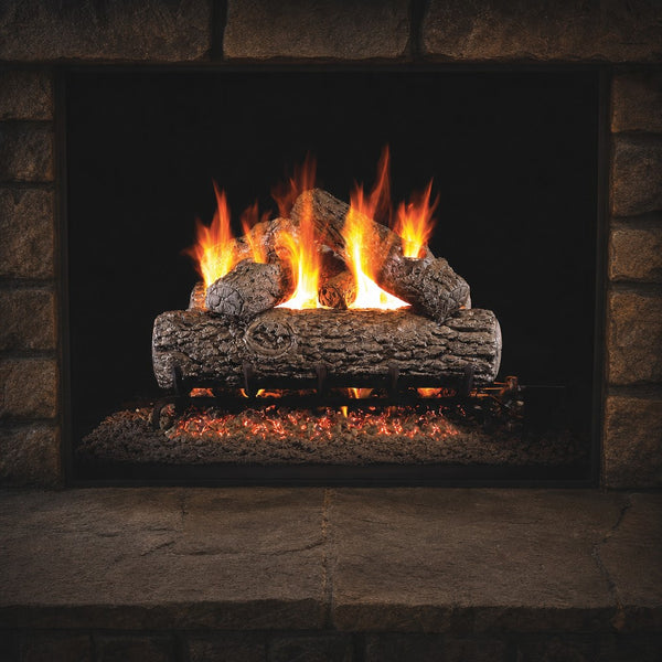 30" Golden Oak Vented Gas Log Set | Real Fyre