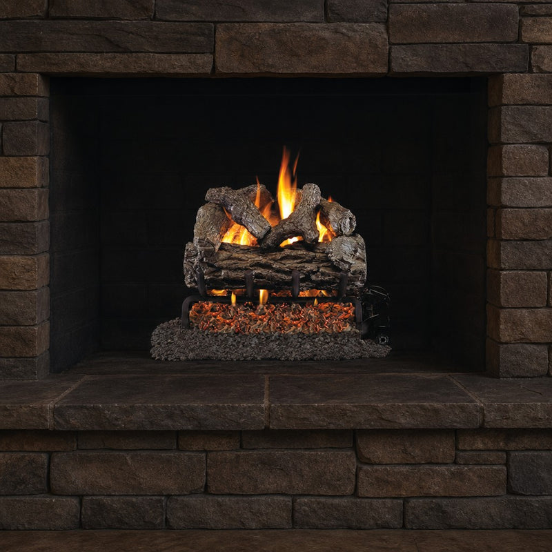 30" Golden Oak Vented Gas Log Set | Real Fyre