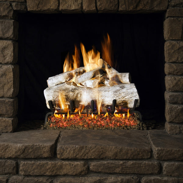 30" Mountain Birch Vented Gas Log Set | Real Fyre