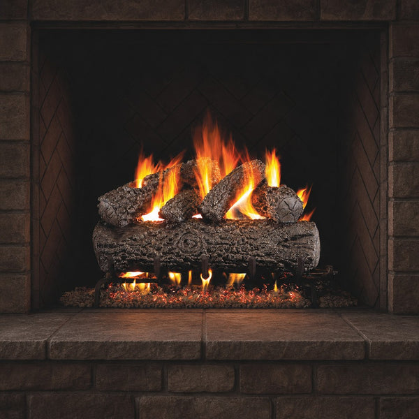 30" Post Oak ANSI Vented Gas Log Set | Real Fyre