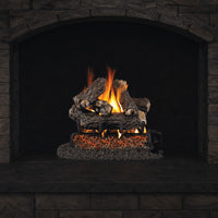 30" Rustic Oak Designer Vented Gas Log Set | Real Fyre