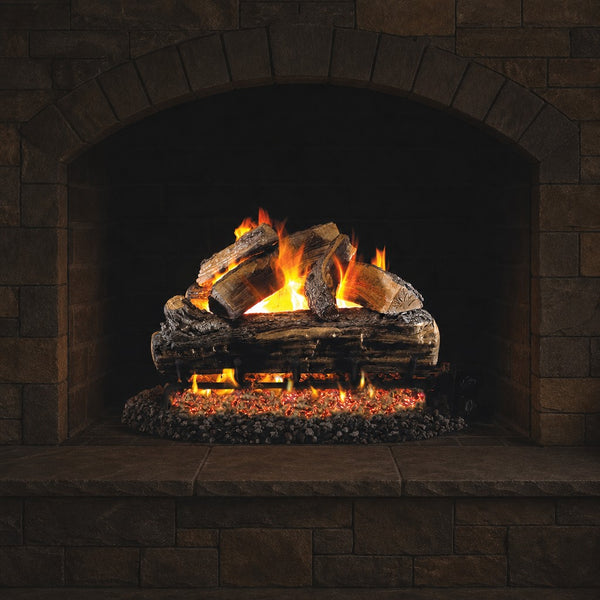 30" Split Oak ANSI Vented Gas Log Set | Real Fyre