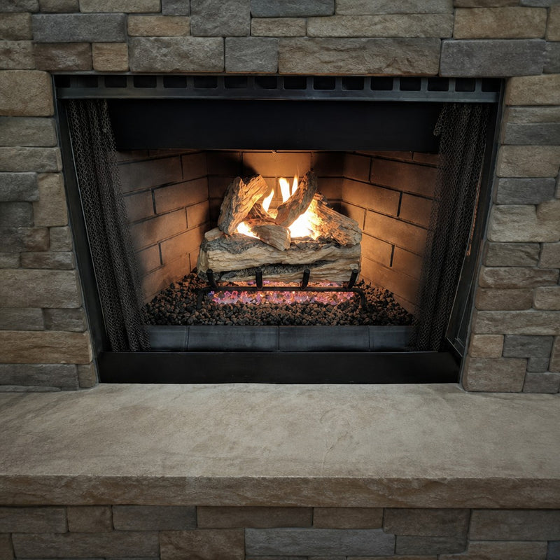 30" Split Oak Designer Plus ANSI Vented Gas Log Set | Real Fyre