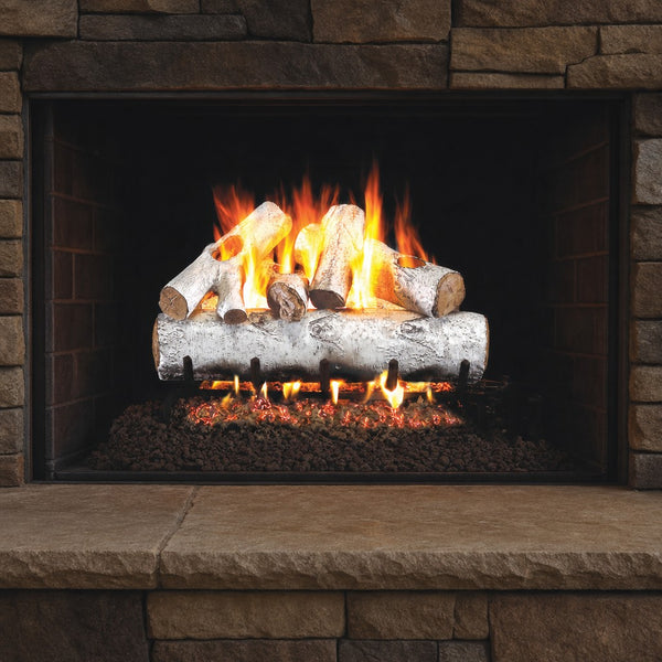 30" White Birch ANSI Vented Gas Log Set | Real Fyre