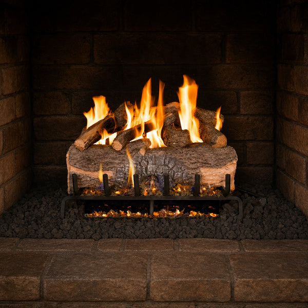 33" Mountain Crest Oak Vented Gas Log Set | Real Fyre