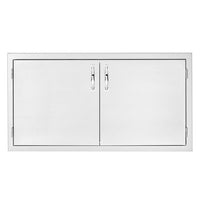 Summerset 36-Inch Stainless Steel 2-Drawer Dry Storage Pantry & Enclosed Cabinet Combo