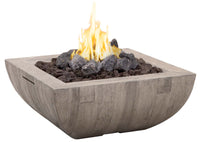 36″ Bordeaux Square “Reclaimed Wood” Fire Bowl - ExceptionalFire