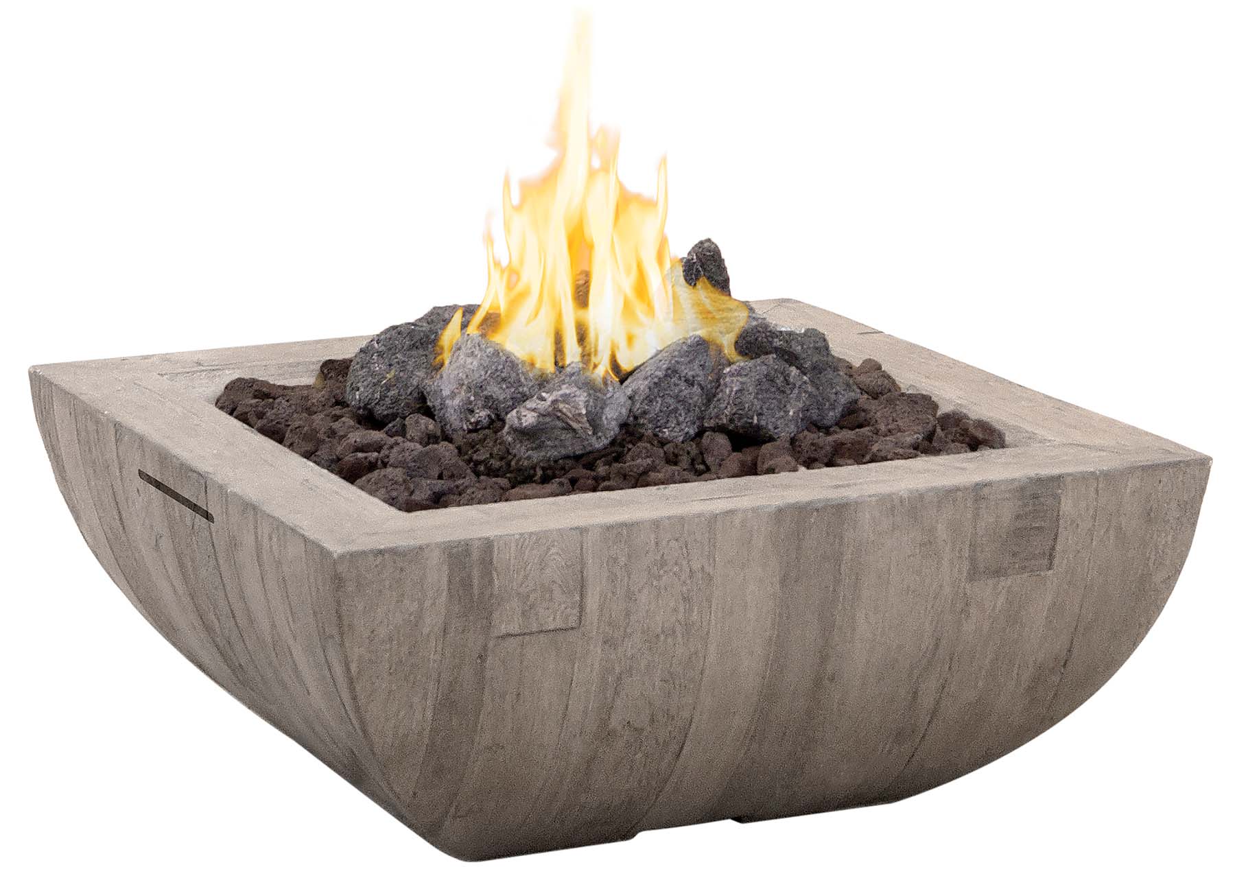 36″ Bordeaux Square “Reclaimed Wood” Fire Bowl - ExceptionalFire