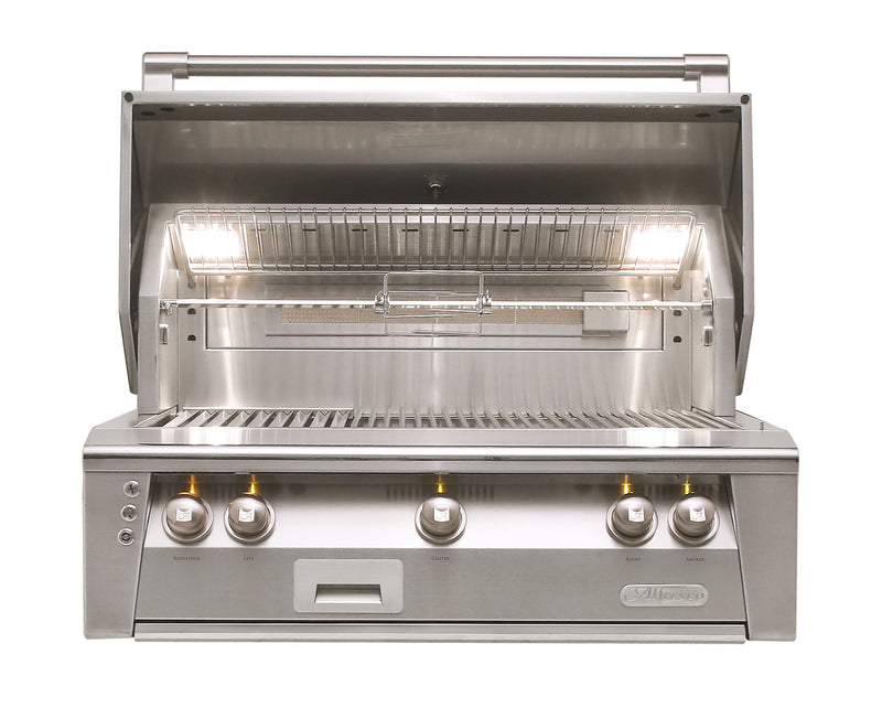 Alfresco ALXE 36-Inch Built-In Gas Grill with Sear Zone — 36 Built In Front Open