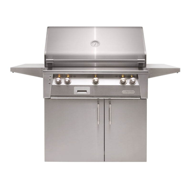 Alfresco ALXE 36-Inch Freestanding Gas Grill with Sear Zone — 36 Cart Front Closed