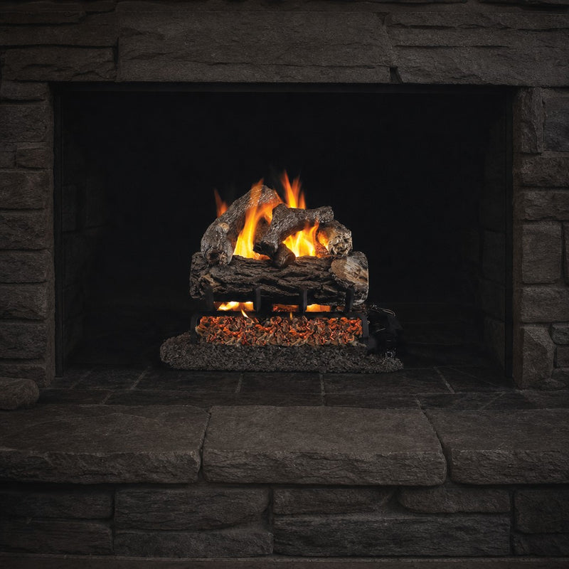 36" Golden Oak Designer Plus ANSI Vented Gas Log Set | Real Fyre