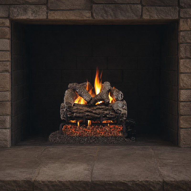 36" Golden Oak Vented Gas Log Set | Real Fyre