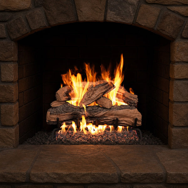 36" Split Oak Designer Plus Vented Gas Log Set | Real Fyre