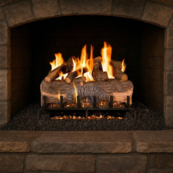 39-inch Mountain Crest Oak Vented Gas Log Set by Real Fyre