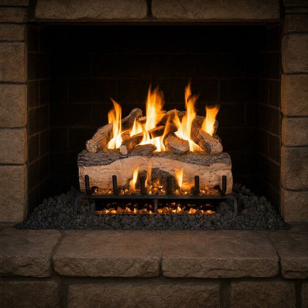 39-inch Mountain Crest Split Oak Vented Gas Log Set by Real Fyre