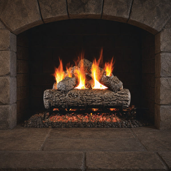 42" Golden Oak Vented Gas Log Set | Real Fyre