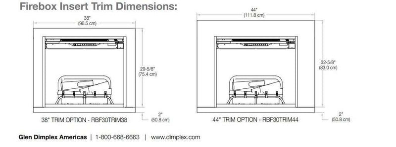 44'' Trim Kit Accessory for Dimplex RBF30 - Revillusion Firebox - ExceptionalFire
