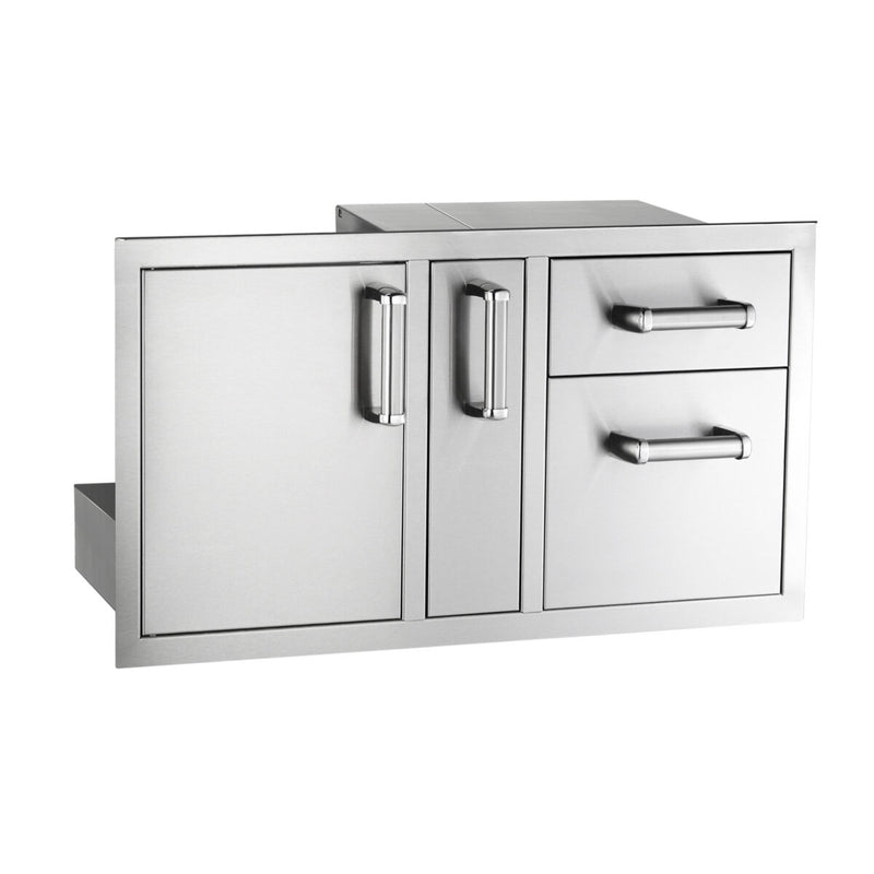 Fire Magic Premium Flush 36-Inch Access Door with Platter Storage and Double Drawer (Soft Close)