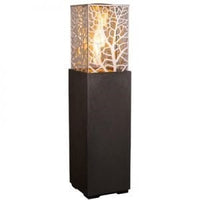 American Fyre Designs Magnolia Lantern 16" Square Gas Fire Tower - Black Lava