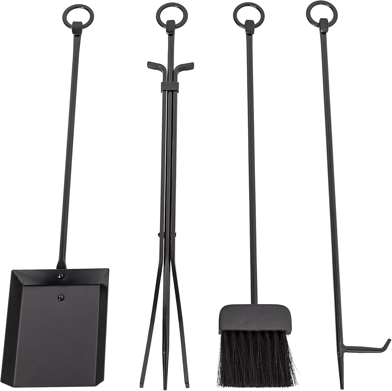 Fireplace Tool Set by Design Specialties Carolina Window Pane – 3/16” Laser-Cut Steel, 21 Finish Colors