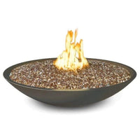 American Fyre Designs Marseille 48" Round Gas Fire Bowl — Smoke, AWEIS Electronic Ignition, Propane
