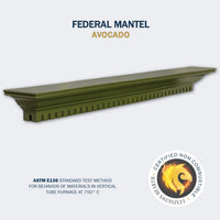 Federal Non-Combustible Mantel Shelf Avocado Finish