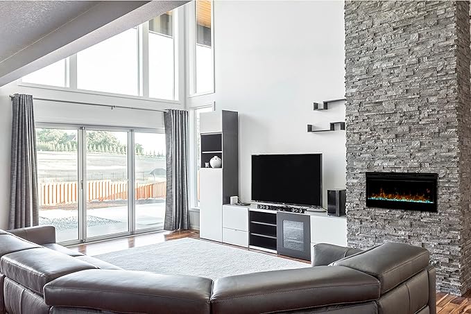 Prism Linear 34" Electric Fireplace - Acrylic Ice - Model BLF3451