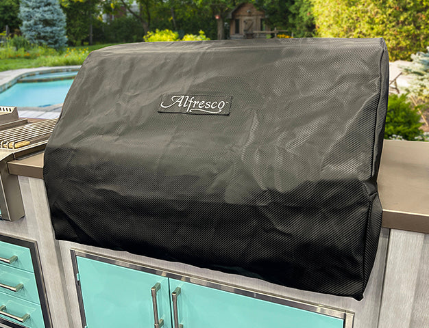 Alfresco AGV-56BFG-PREM Protective Grill Cover — manufacturer representative cover-family photograph; proportions vary