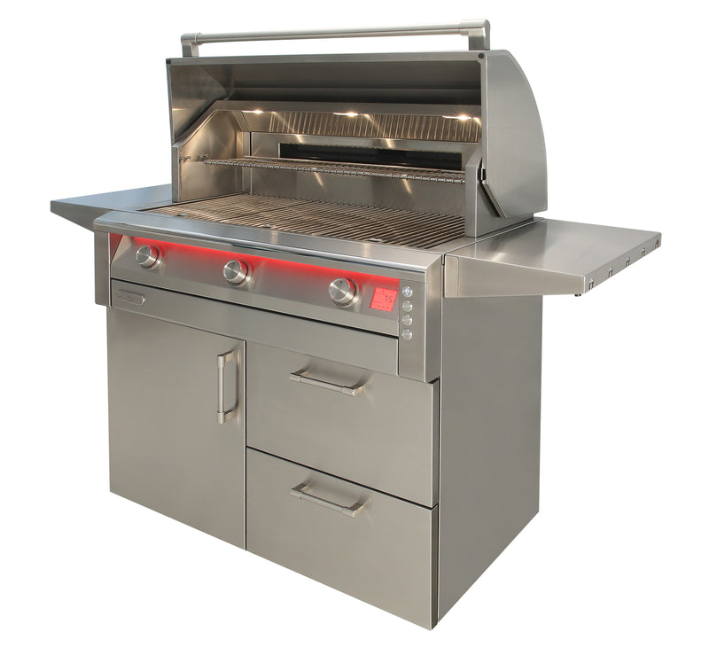 Alfresco AIPG deluxe cart family — manufacturer representative photograph; dimensions vary by model