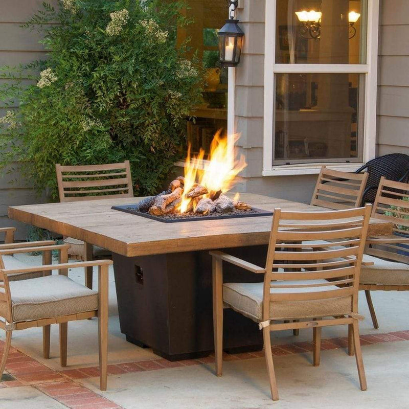 American Fyre Designs Reclaimed Wood Cosmopolitan 36" Square Fire Table